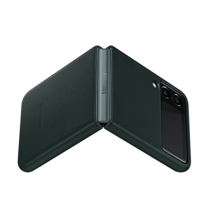 Калъф Samsung Leather Cover за Galaxy Z Flip3, Green
