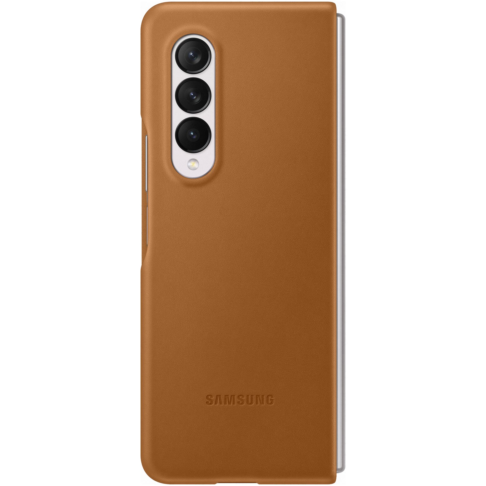Husa de protectie Samsung Leather Cover pentru Galaxy Z Fold3, BROWN