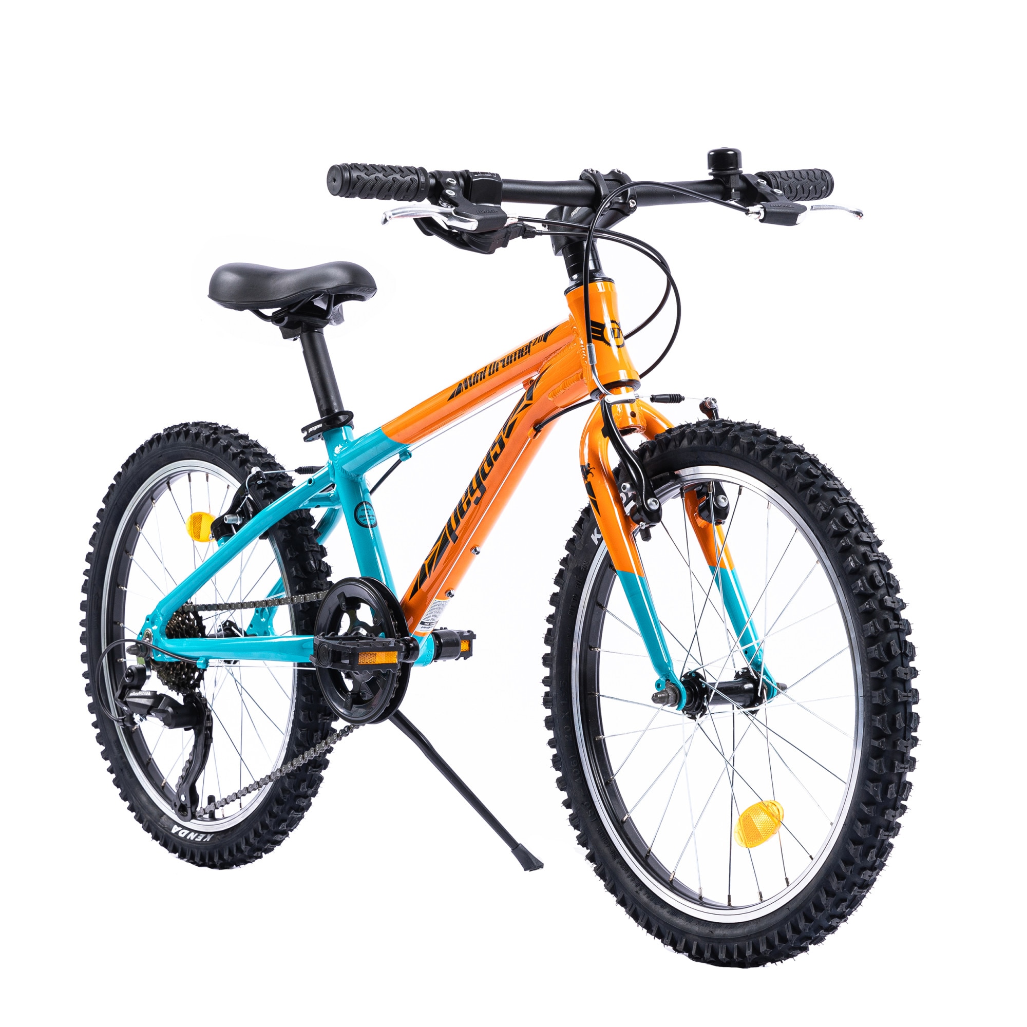 Велосипед Pegas Mini Drumet 20", MTB за деца, Оранжев/Тюркоаз - eMAG.bg