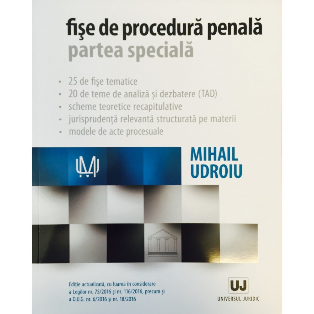 Fise de procedura penala. Partea speciala