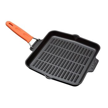 Tigaie grill din fonta, LAVA, 21 x 21 cm, inductie, Portocaliu Tigaie grill din fonta, LAVA, 21 x 21 cm, inductie, Portocaliu