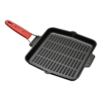 Tigaie grill din fonta LAVA, 24 x 24 cm, inductie, Rosu Tigaie grill din fonta LAVA, 24 x 24 cm, inductie, Rosu