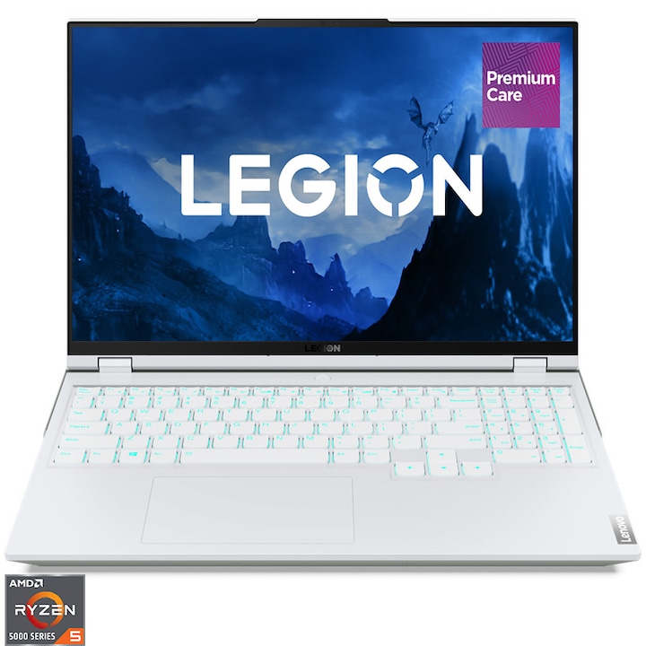 Лаптоп Gaming Lenovo Legion 5 Pro 16ACH6H, AMD Ryzen™ 5 5600H, 16", WQXGA, RAM 16GB, 512GB SSD, NVIDIA® GeForce® RTX™ 3060 6GB, No OS, Stingray