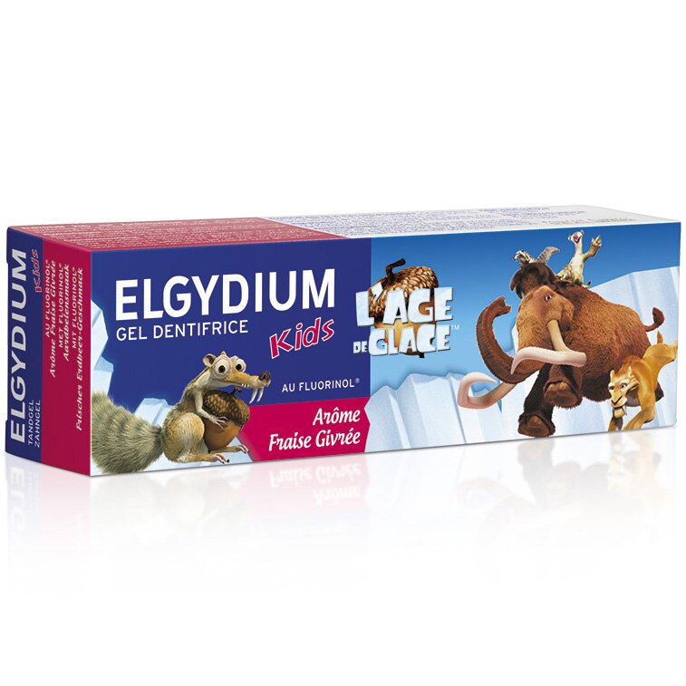 Pasta de dinti Elgydium Kids Ice Age cu aroma de capsuni 3-6 ani, 50 ml