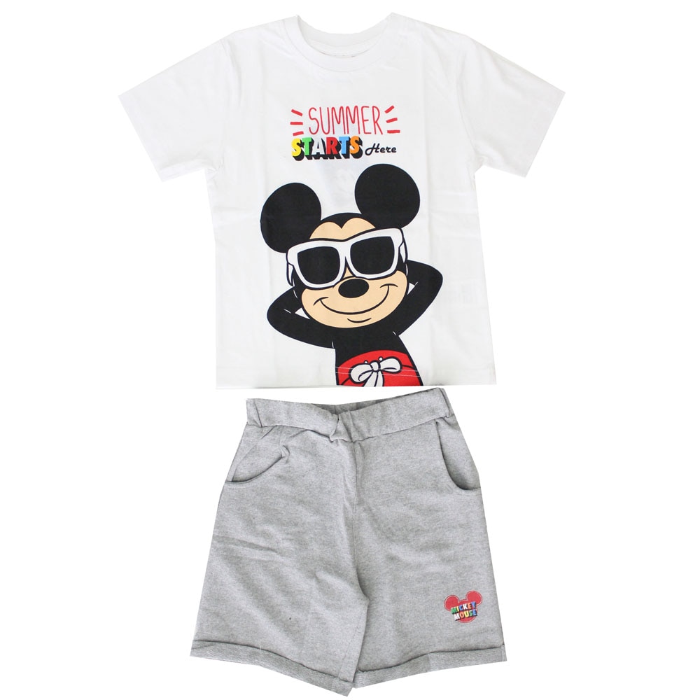 Compleu Mickey, Summer Starts Here, alb cu gri