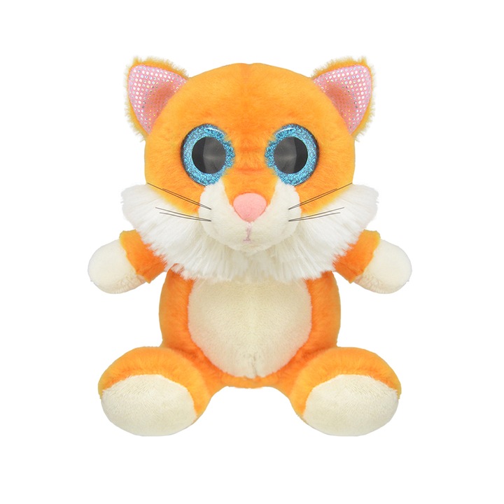 Jucarie de plus, Wild Planet, Portocaliu/Alb, 15 cm