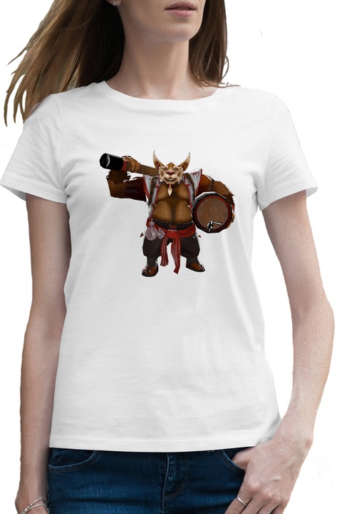 Дамска тениска Dota 2 Brewmaster Tetsuya Hero Gamingv, Бял