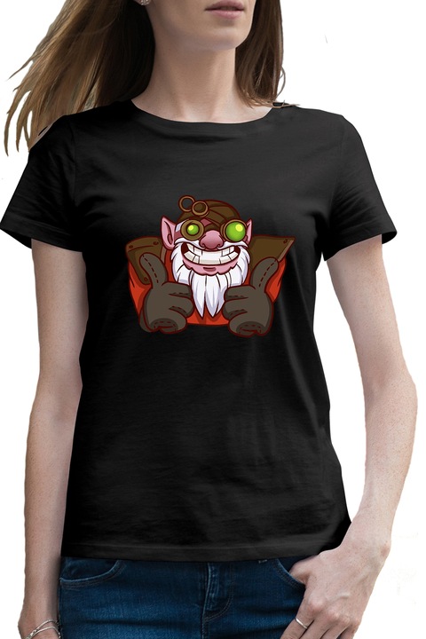 Дамска тениска Defense of the Ancients Dota 2 Badass Herov, Черен