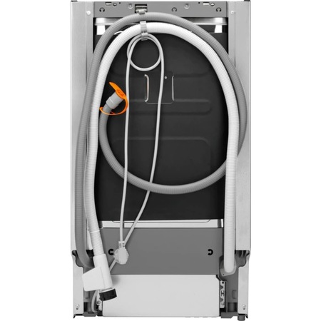 Masina de spalat vase incorporabila Slim AEG FSE73527P, 10 seturi, 7 programe, Clasa D, MaxiFlex, AirDry, QuickSelect, Motor inverter, SatelliteClean, Afisaj digital, Time Beam, 45 cm