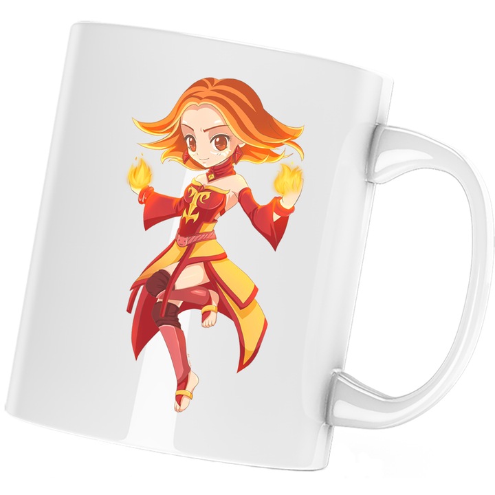 Cana Dota 2 Lina Slayer Hero Magical Damage Chibi, бяло, 330 мл