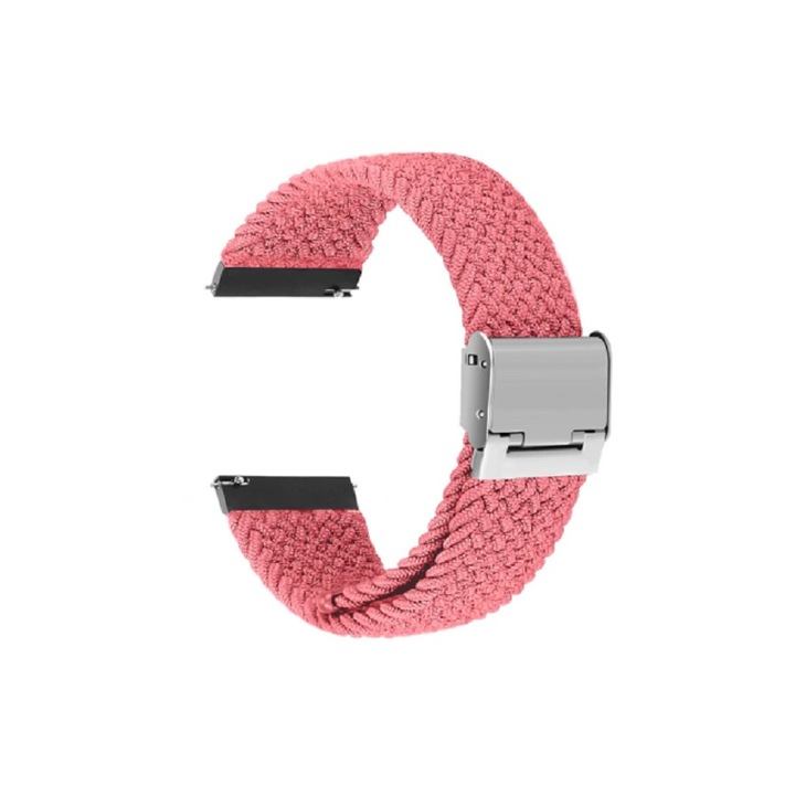 Текстилна каишка Smart Pulse Fashion, За Samsung Galaxy Watch 3 41mm, Active 2 40 mm, Huawei watch GT/GT 2 42 mm, 20 mm, Дишаща, Тъкан текстил, Розов