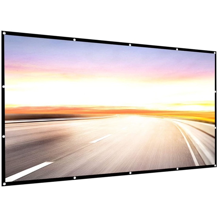 Ecran de proiectie HD, 100 inch, Negru