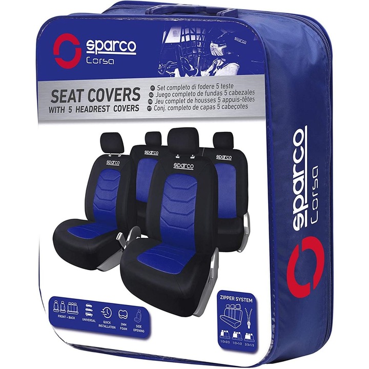 Комплект калъфи за автомобилни седалки Sparco Ergo Sport
