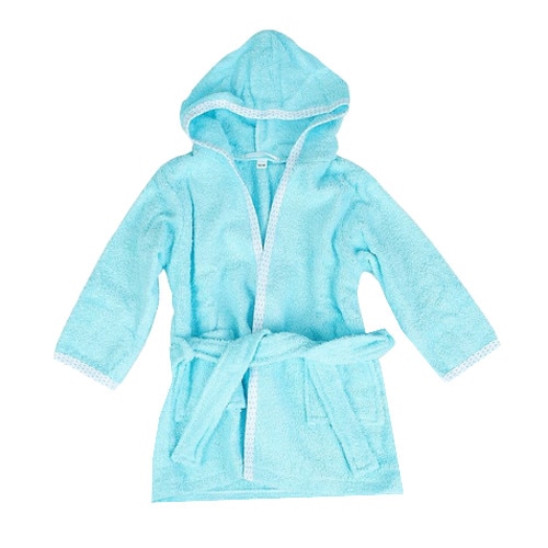 Halat de baie, cu gluga, turcoaz 52 - 80 cm