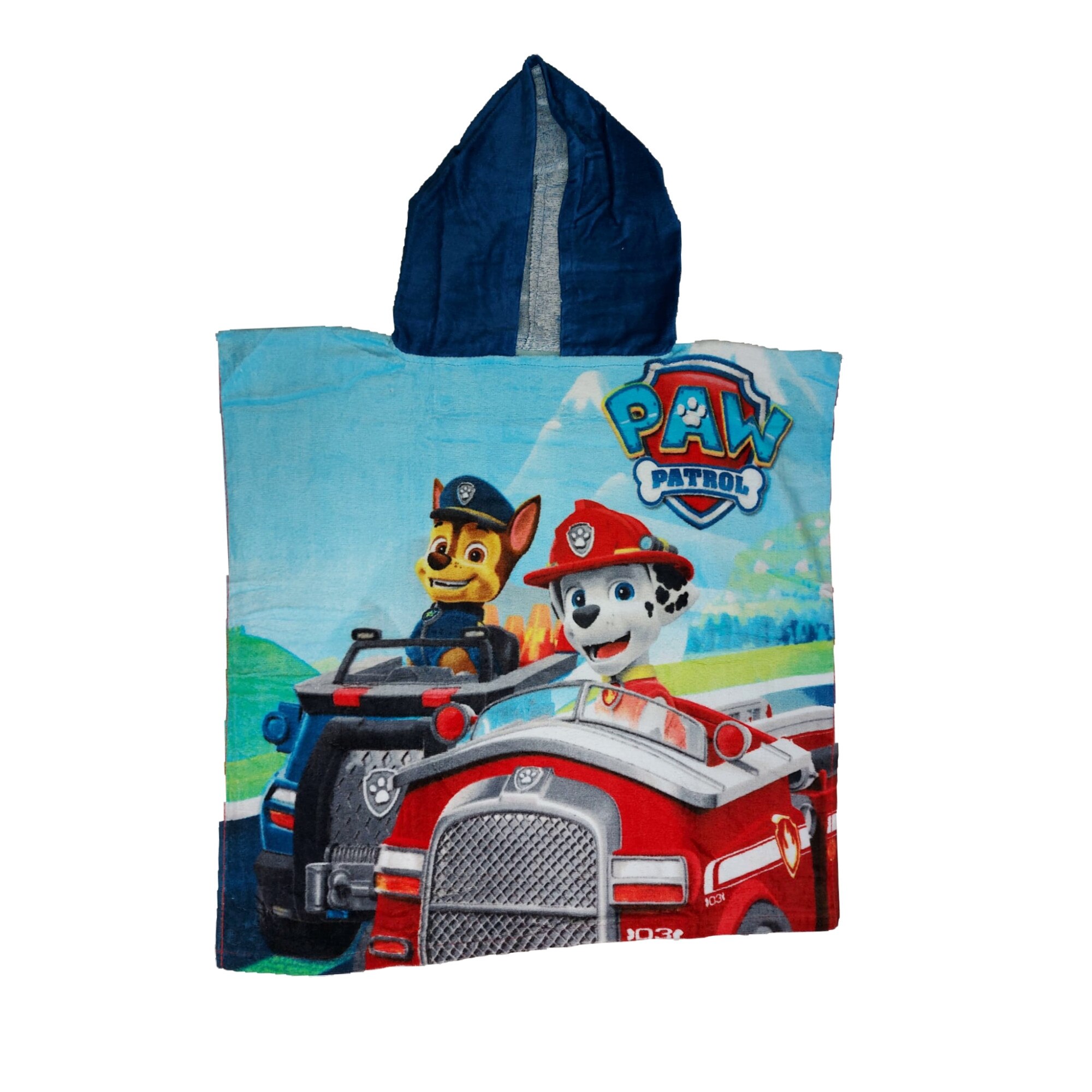 Prosop poncho cu gluga Paw Patrol 60 X 120 CM Universala Multicolor