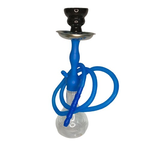 Narghilea profesionala Blue Witch, 1 furtun, 35 cm, albastra