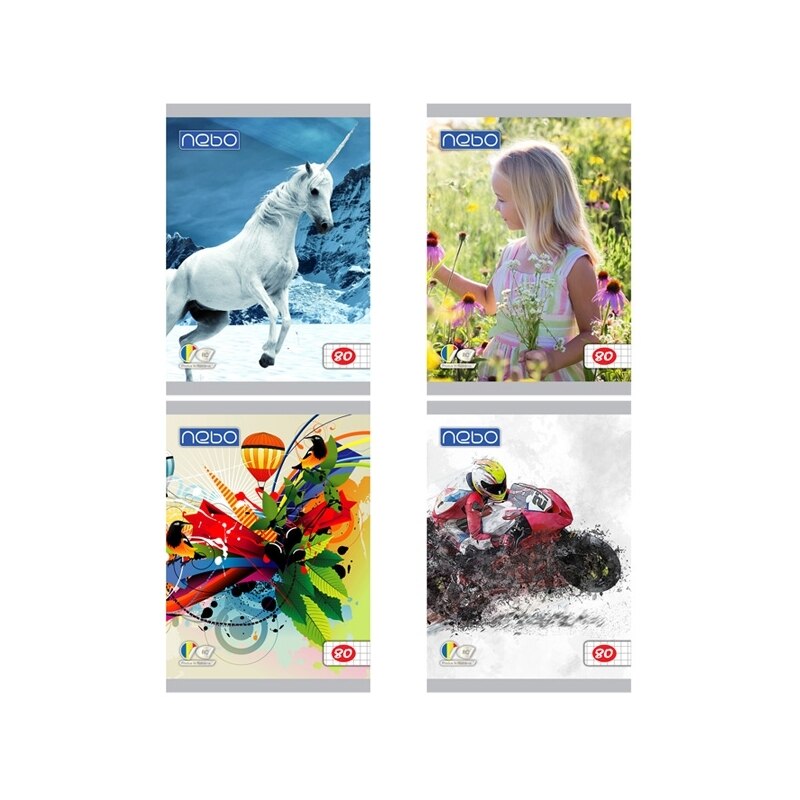 Set 10 Caiete A5 de matematica, 80 file, Nebo