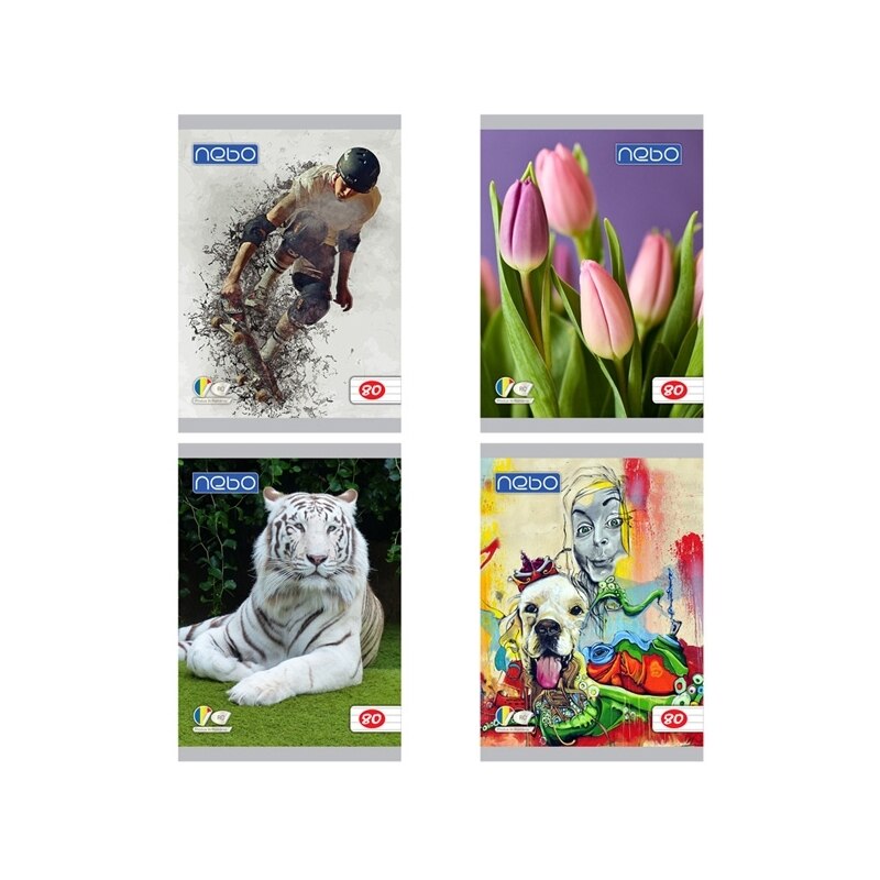 Set 10 Caiete A5 de matematica, 80 de file, Nebo