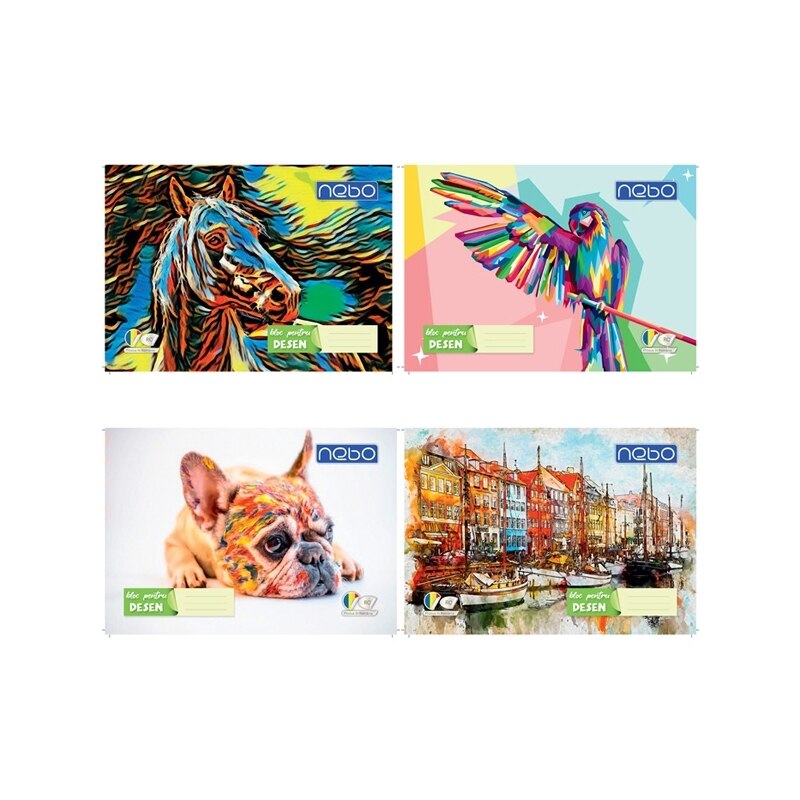 Set 10 Blocuri de desen, A4 16 file, Nebo