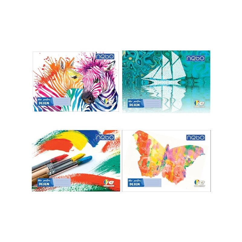 Set 10 Blocuri desen A4 16 file, Nebo