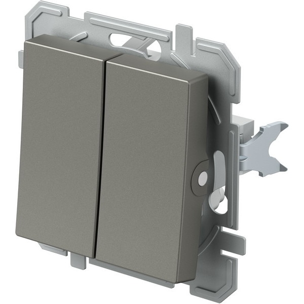 Intrerupator dublu, titan, fara rama