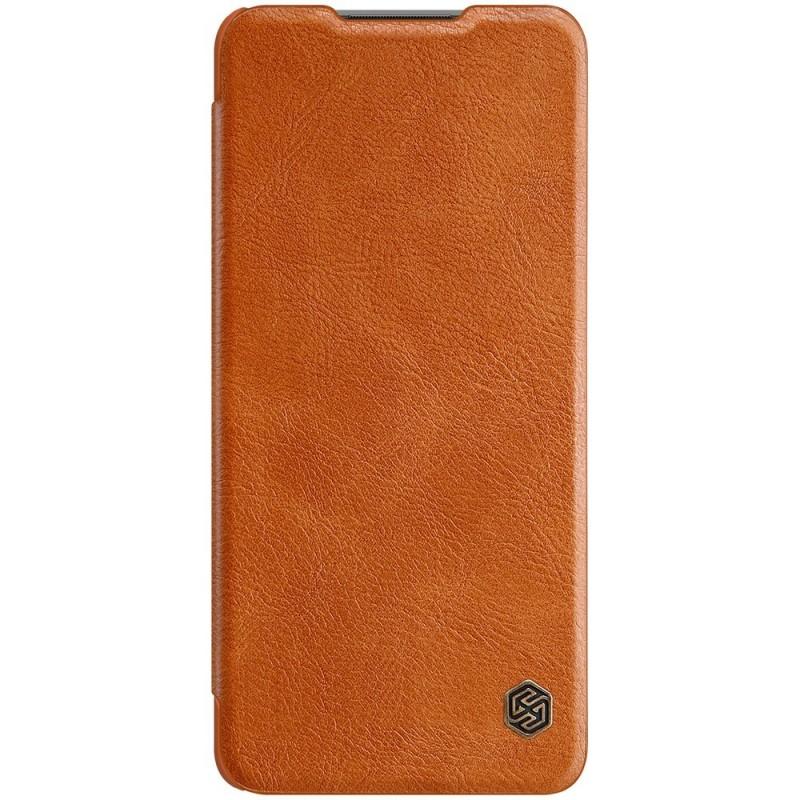 Husa Nillkin Qin Leather compatibila cu Xiaomi Redmi Note 10 Pro Brown