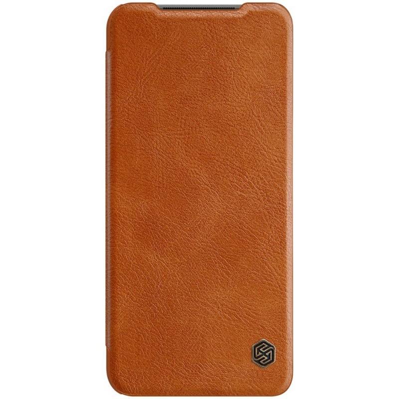 Husa Nillkin Qin Leather compatibila cu Xiaomi Redmi Note 10/10S Brown