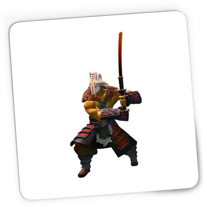 Mousepad Gaming Juggernaut Dota 2 Hero Samurai Katana Video Game, 21x19 cm