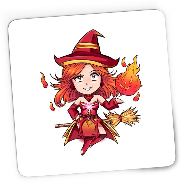 Гейминг подложка за мишка Dota 2 Lina Slayer Hero Fan Art Chibi, 21x19 см