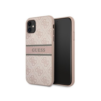 Husa Premium Guess Compatibila Cu iPhone 11, Colectia Stripe, Roz - 05528 Husa Premium Guess Compatibila Cu iPhone 11, Colectia Stripe, Roz - 05528