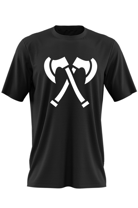 Мъжка тениска Dota 2 Axe Topoare Lupta Viking Dota2v, Черен
