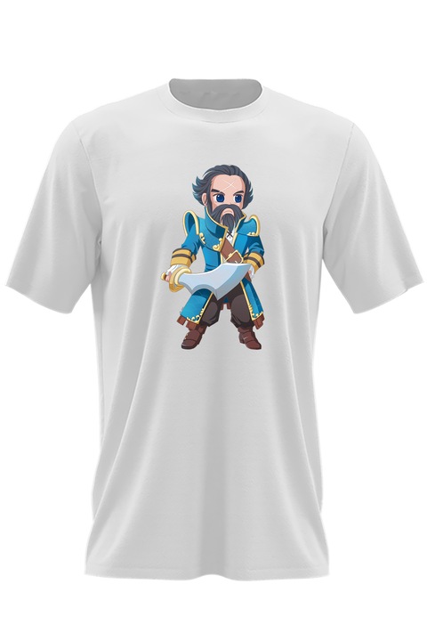 Мъжка тениска Dota 2 Admiral Kunkka Valve Game Dota2v, Бял