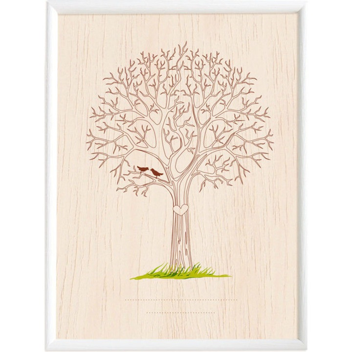 Картина Wish Tree, Cozywood, Дърво, Кафяв, А4