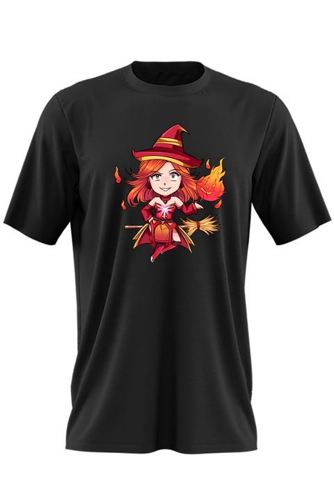 Мъжка тениска Dota 2 Lina Slayer Hero Fan Art Chibiv, Черен