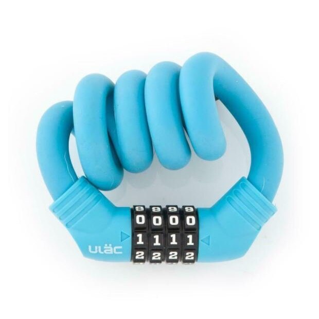 Antifurt cu cifru pentru bicicleta, Rockbros, A600MBL, Inox/Silicon, 60 cm, Albastru