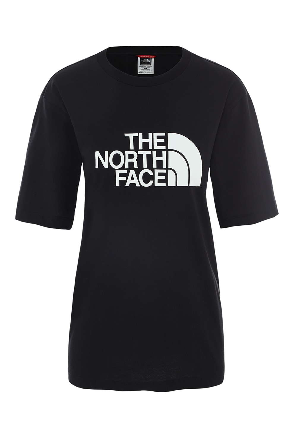 The North Face, Tricou relaxed fit cu imprimeu logo Easy, Negru/Alb
