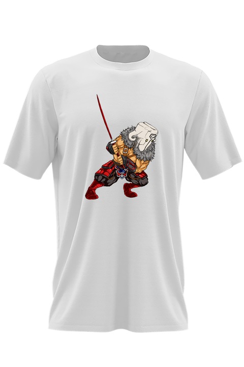 Мъжка тениска Dota 2 Juggernaut Hero Samurai Katana Dota2v, Бял