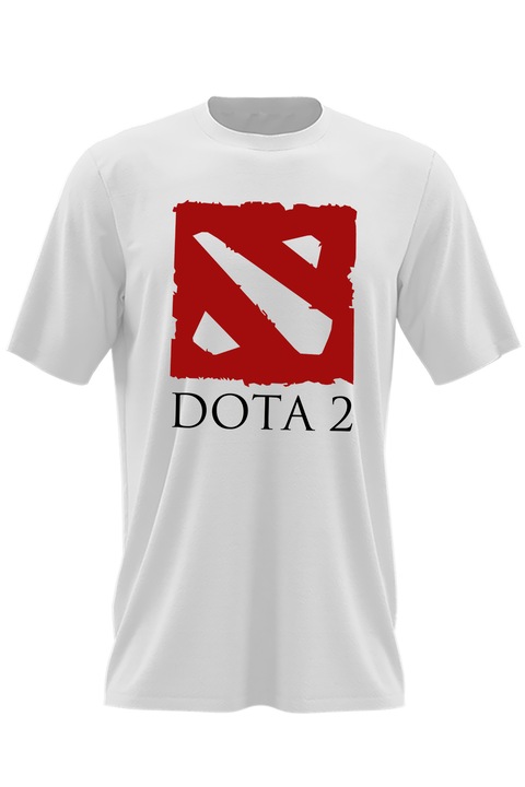 Мъжка тениска Logo Dota 2 Defense of the Ancients Emblemv, Бял
