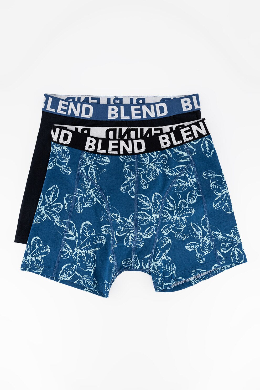 BLEND, Set de boxeri cu banda logo in talie - 2 perechi, Albastru, S