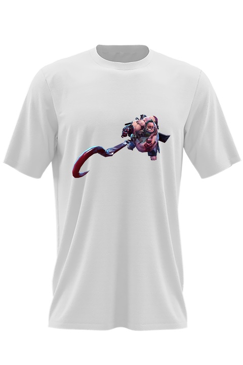 Мъжка тениска Pudge Dota 2 Superhero Horror Halloweenv, Бял