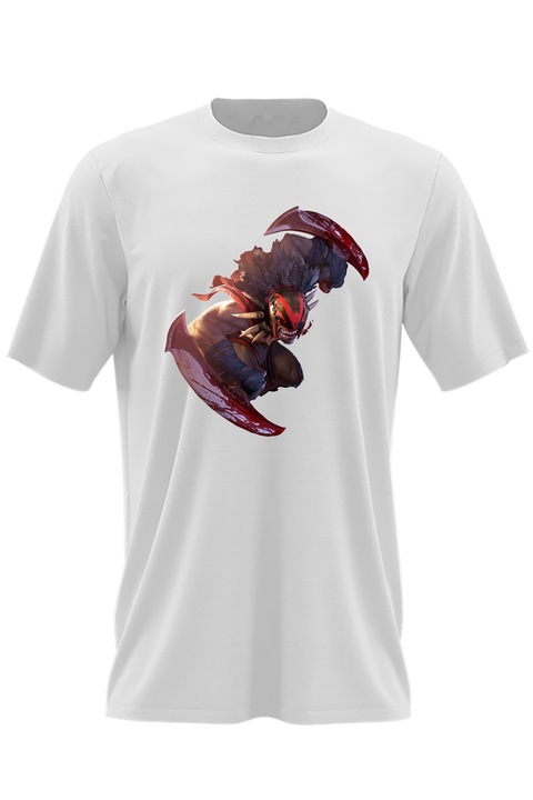 Мъжка тениска Dota 2 Strygwyr Bloodseeker Fortnite Skinv, Бял