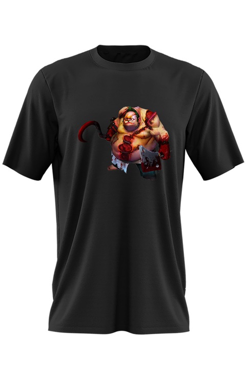Мъжка тениска Dota 2 Pudge Macelar Hero Horror Halloween Dota2v, Черен