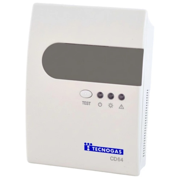 Detector gaz metan, 230V, 85 dB, releu electrovana, Tecnogas CD64 CH4, EN 50194, 30 cm fata de tavan