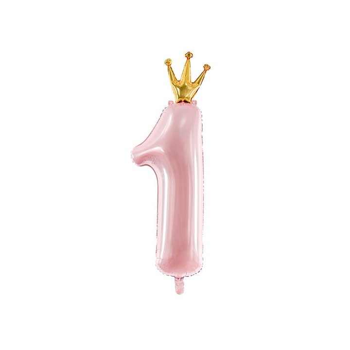 Fólia lufi 1 korona, rózsaszín, 90 cm