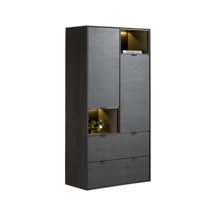 Vitrina Elements, CESIMEX, 900x450x1800, Negru