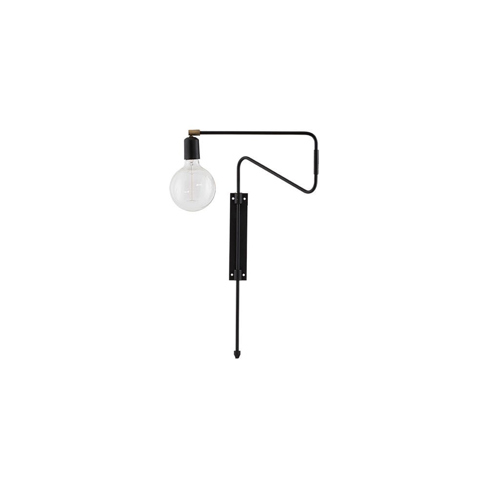 Aplica din fier si alama Swing House Doctor Negru 35cm