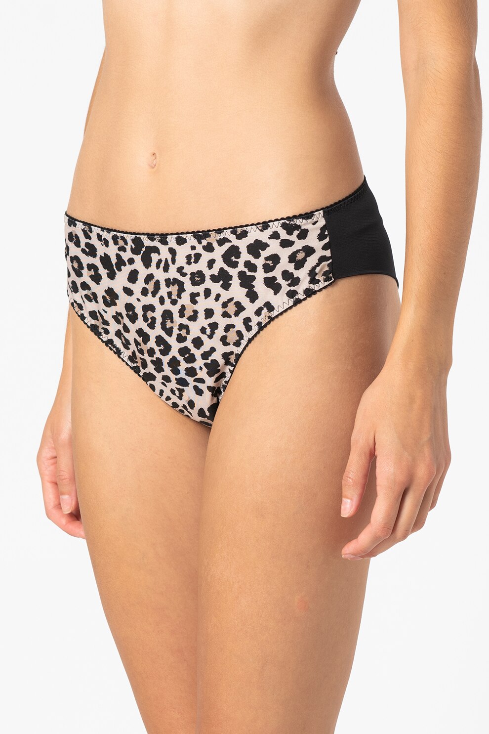 Liu Jo, Chiloti brazilieni cu imprimeu, Bej/Negru