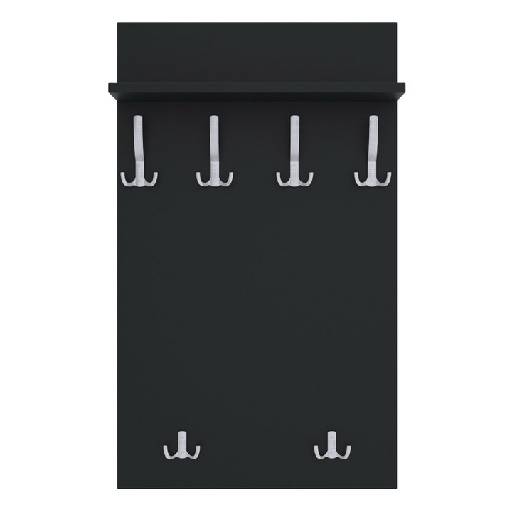 Cuier, PVC/MDF, 120 cm x 60 cm, Negru/Gri