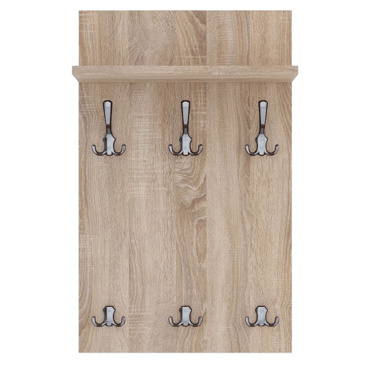 Cuier Medi Sonoma, MDF, Maro/Crom, 70x40 cm