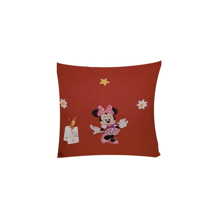 Perna decorativa brodata, PDI 757,50x50cm,caramiziu